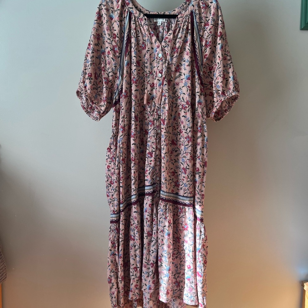Wonderly Pink Floral Midi Dress